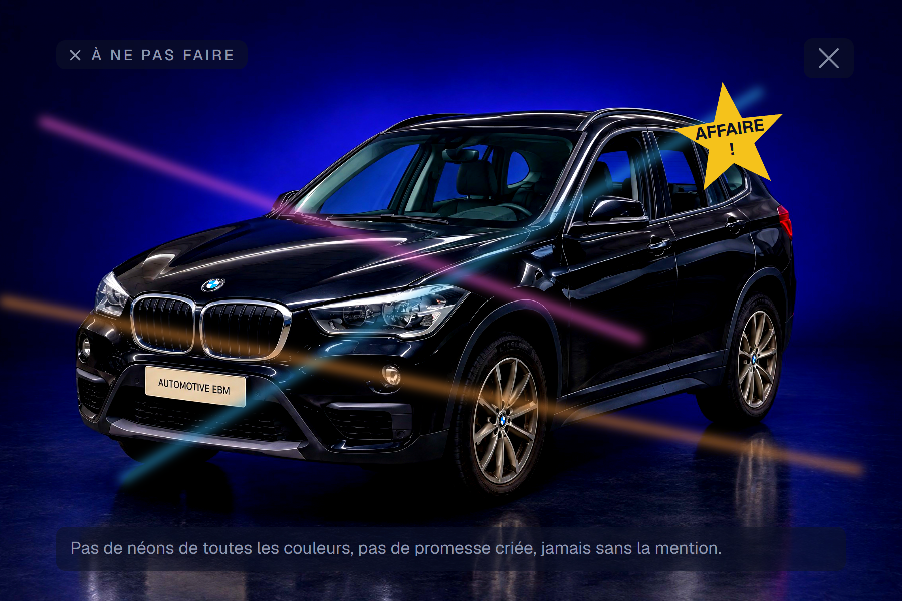 À ne pas faire : photo criarde