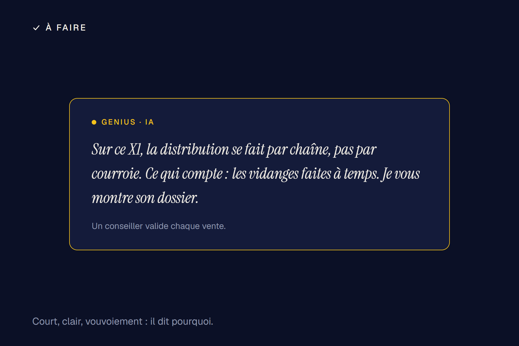 À faire : le ton