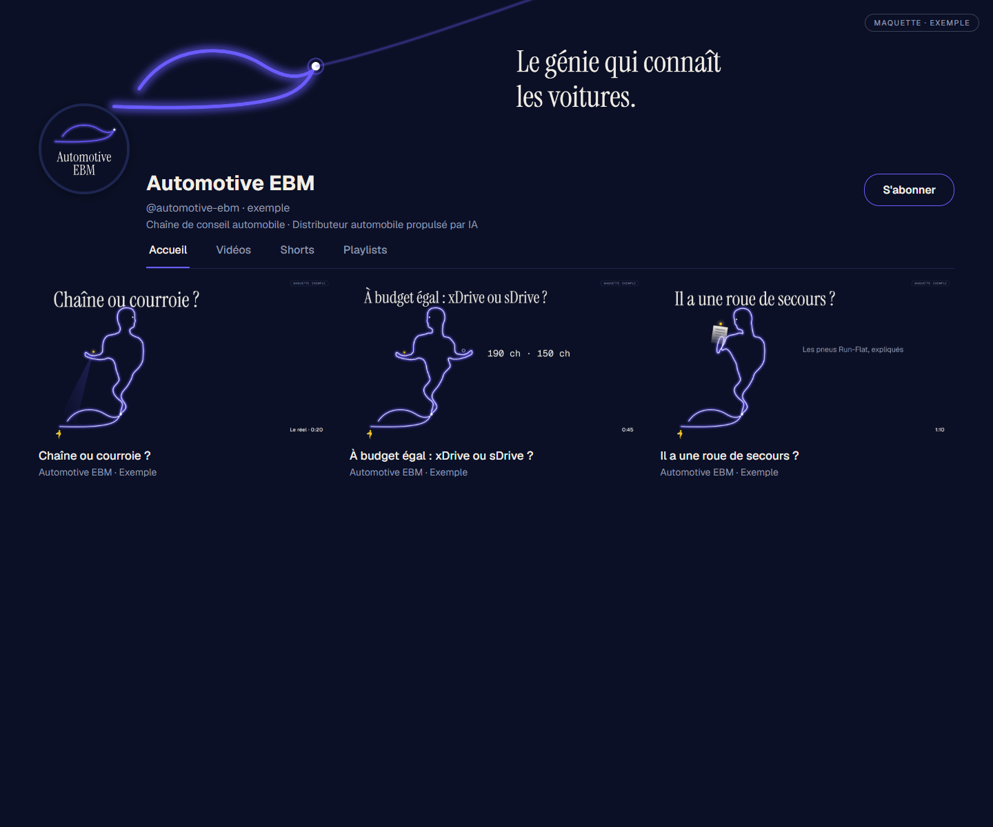 La chaîne YouTube d’Automotive EBM
