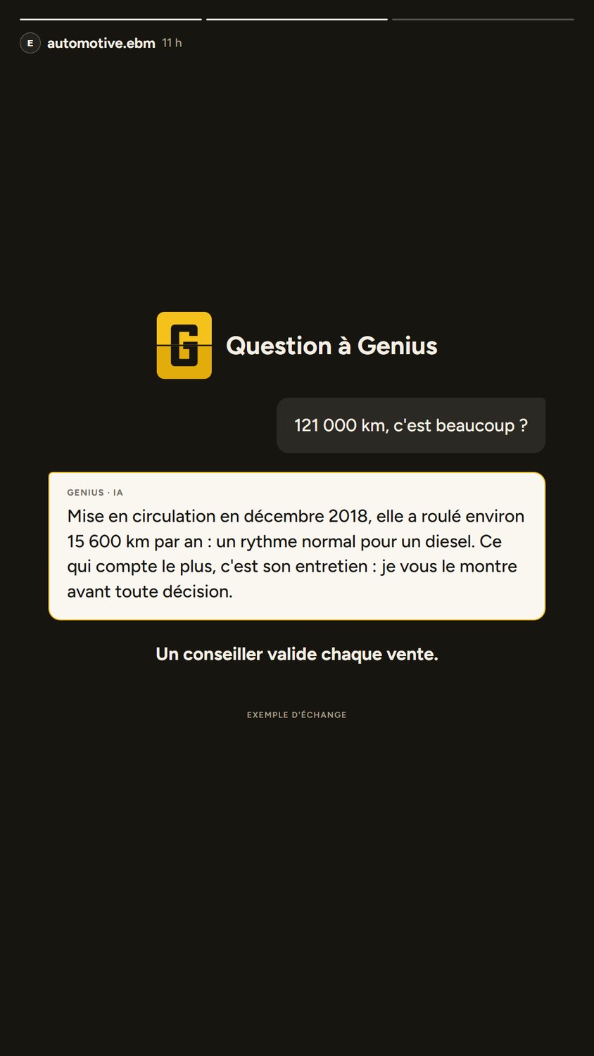 Story : question à Genius