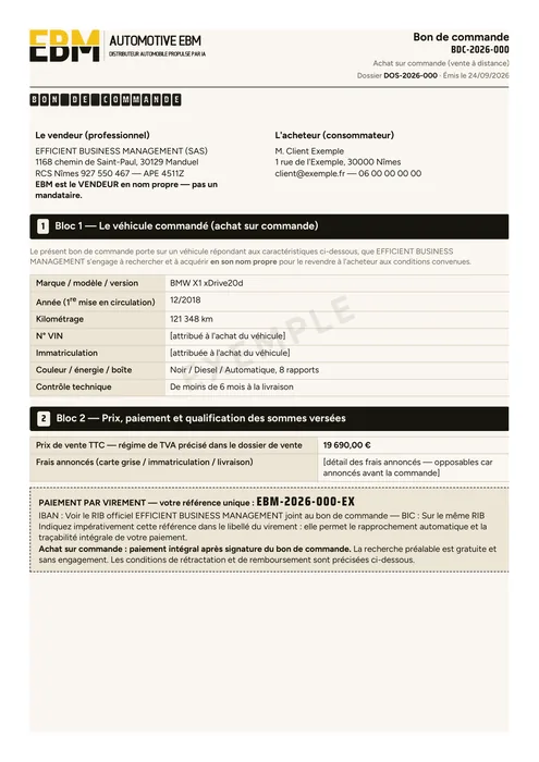 Bon de commande